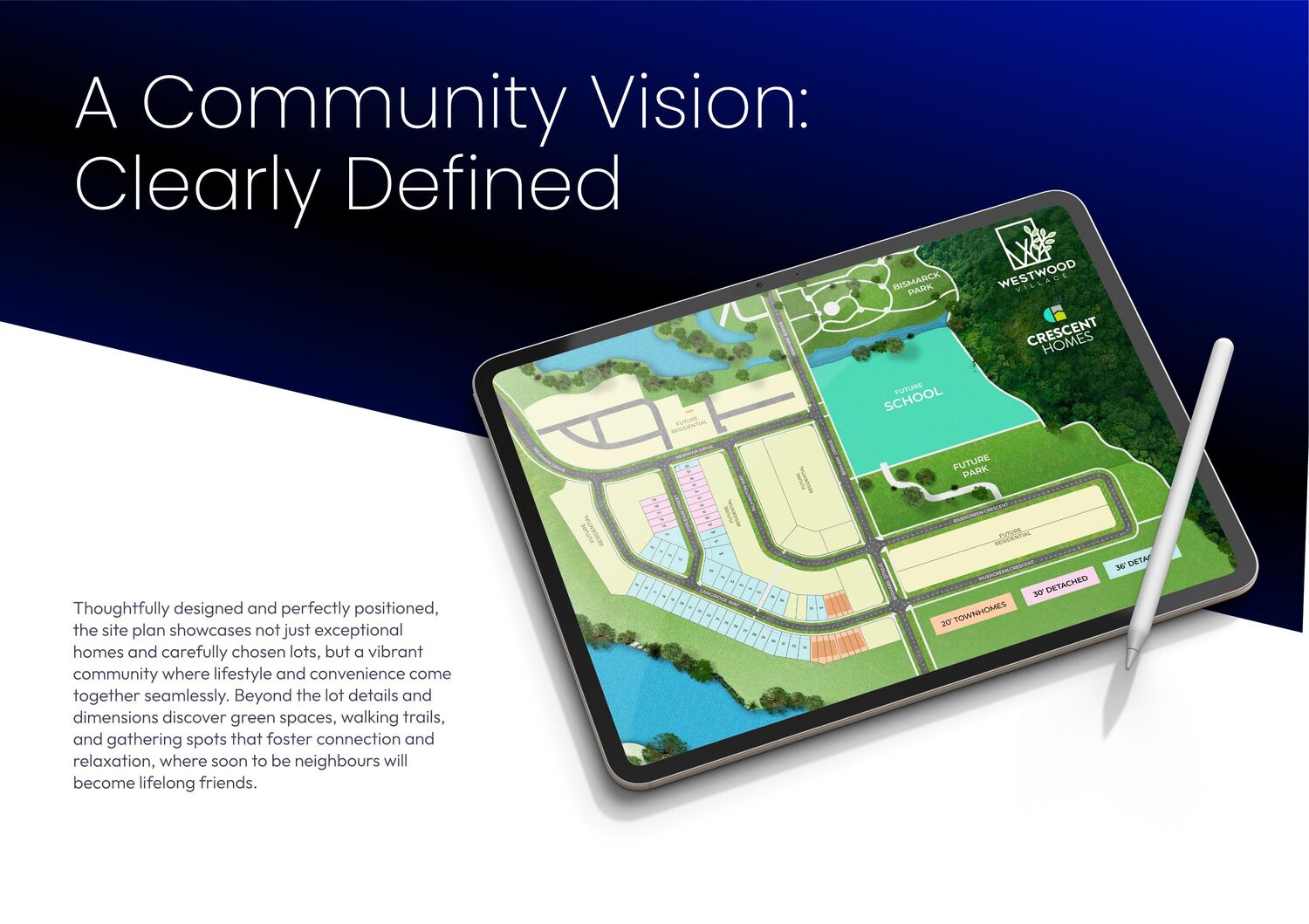 Digital site plan and visualisation assets for pre-construction inventory